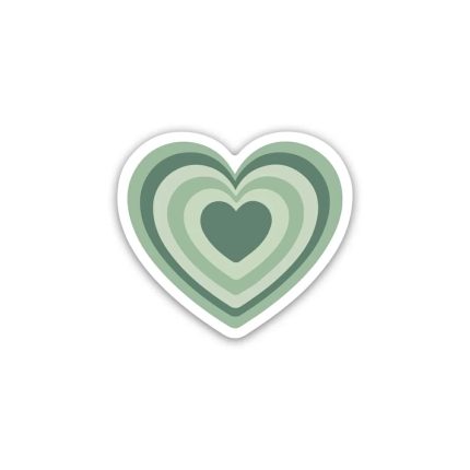 Grean Heart- Sticker