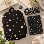 Black Daisy Backpack -Set