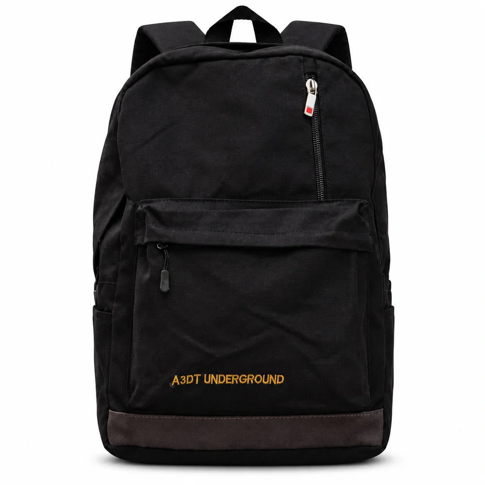 12-black-color-basic-backpack Black Color Basic -Backpack - الصورة 1