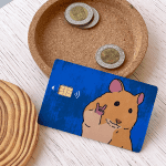 mouse blue -Visa Sticker