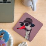 Duck with sunglasses -coaster