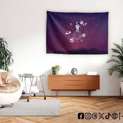 Space Astronaut Galaxy -flag