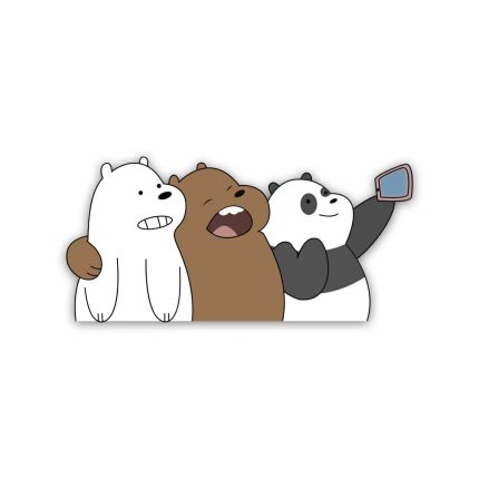 - stickerWe bare bear Three Bears 3 Bears taking Selfie