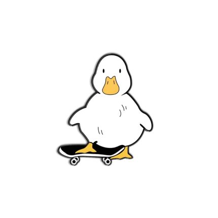 Duck  with skateboard -Metal