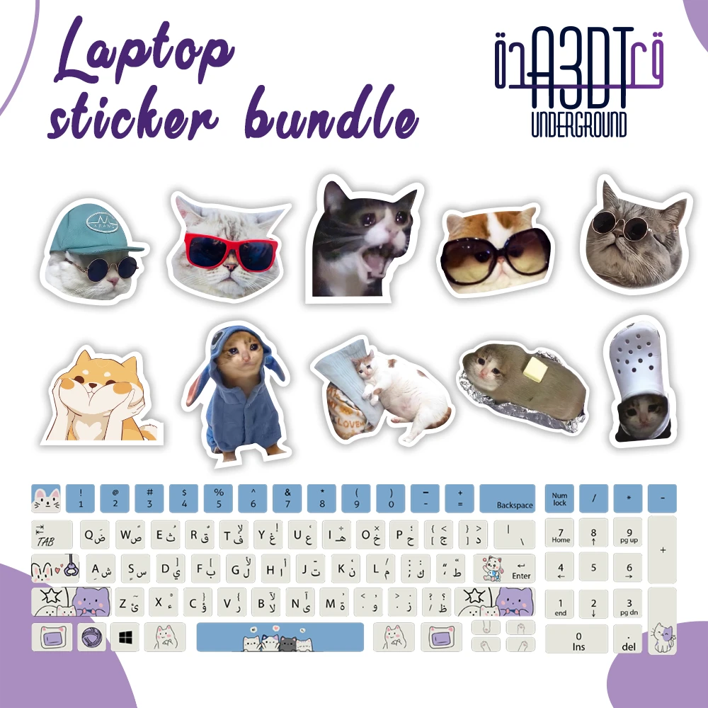 DcQoDT1Wl66M1mGkSwOLOTXpqhrtZg39UXfr80qq.webp Keyboard sticker cats 3 bundle - الصورة 1