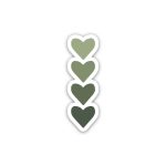 Grean Hearts- Sticker