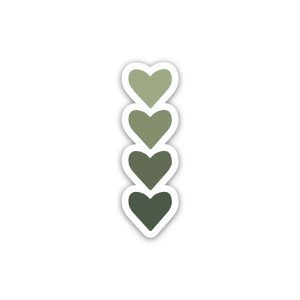 Grean Hearts- Sticker