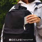 ⁦Black Color Basic -Backpack⁩ - الصورة ⁦4⁩