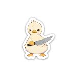 Duck  knief white- Sticker