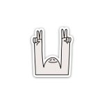 Peace out Dude Pink- Sticker