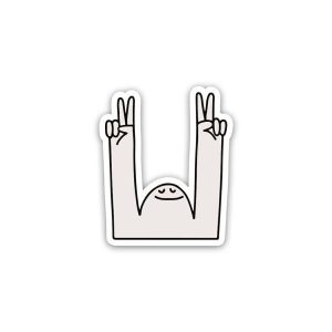 Peace out Dude Pink- Sticker