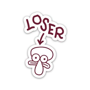 Loser Squidward meme- Sticker