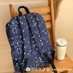 ⁦Navy flowers Backpack -set⁩ - الصورة ⁦8⁩