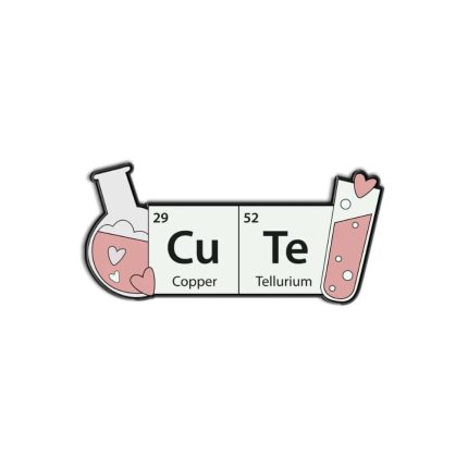 Cu Te -lapel pin