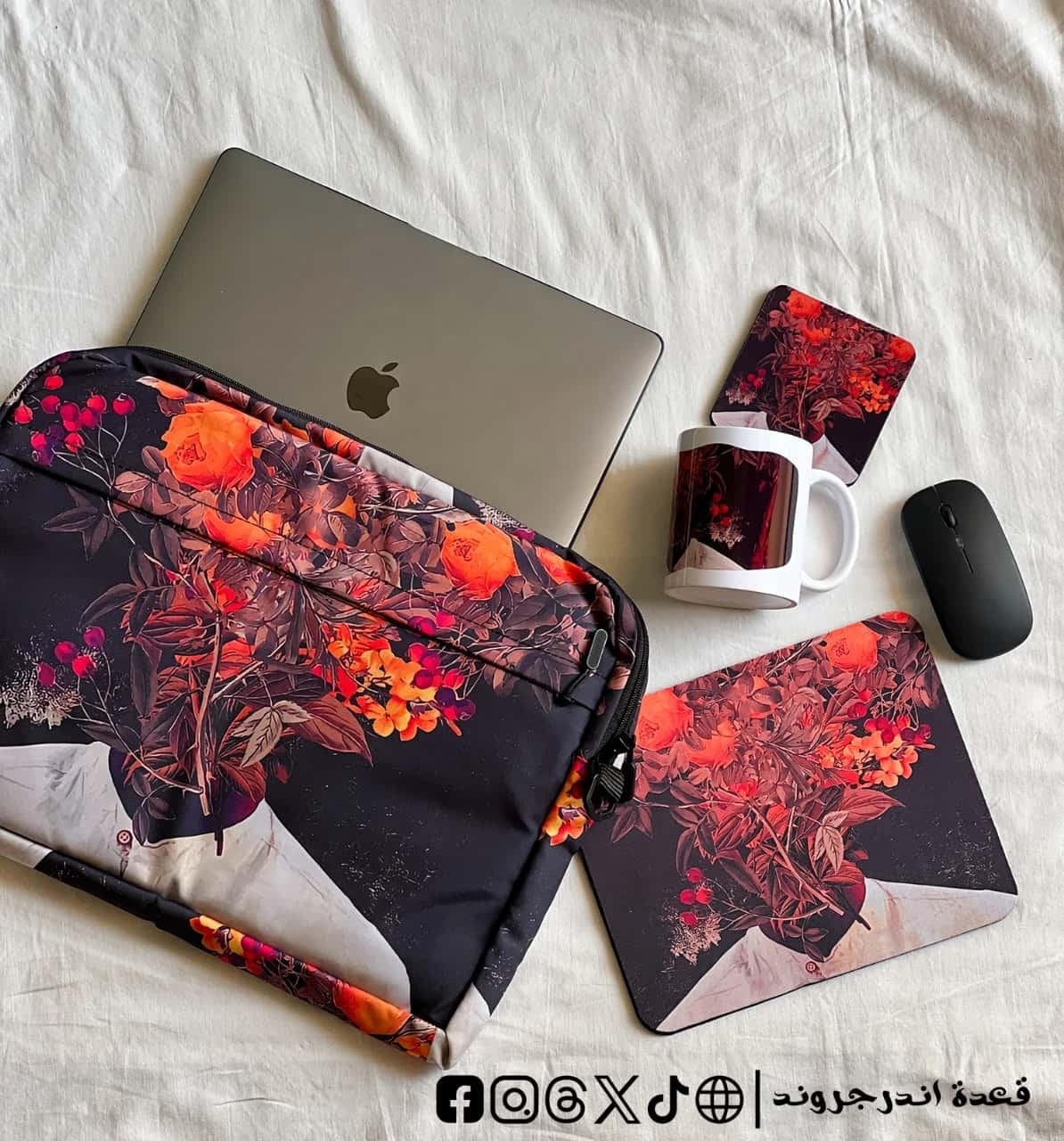 VHN5o8dbUz7LbgcEVjTdMmHCLBCF7g85LJ7FjZPM.jpg Head with flowers set - 15.6 inch bag - الصورة 1