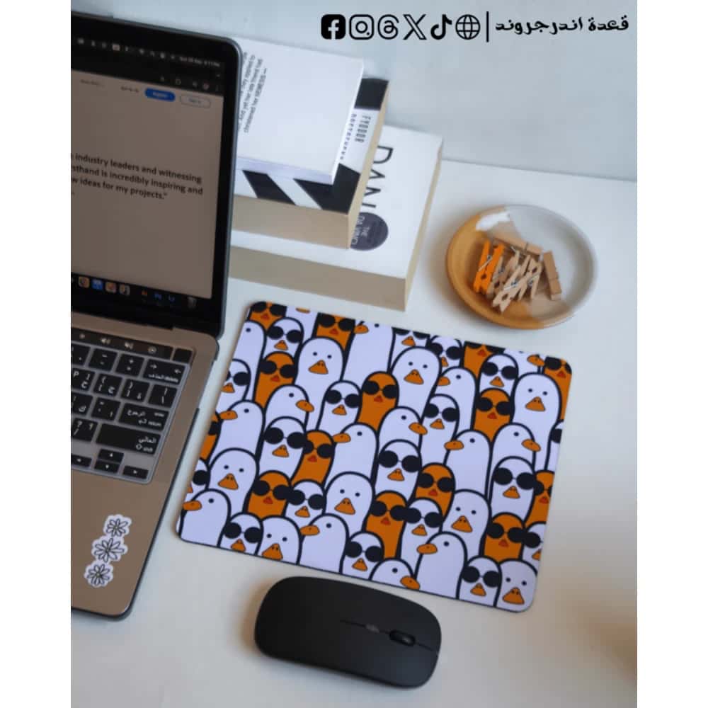 VQzIMNX0t6oq28ABIYucXgMyHhbui9f7Ey5hYrc1.jpg Ducks with glasses -mouse pad - الصورة 1