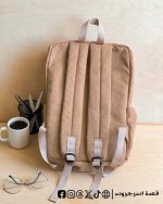Beige Corduroy -Backpack - الصورة 3