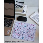 white flowers -mouse pad