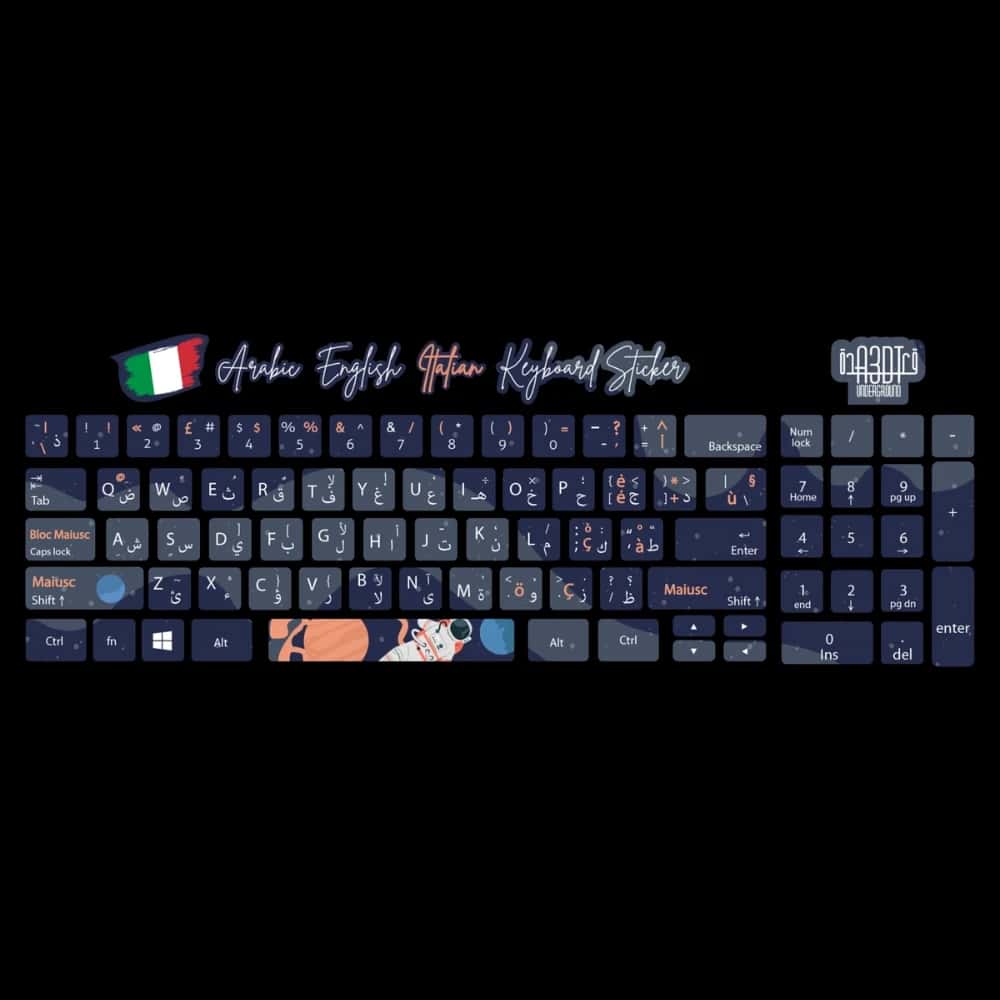 cNeoACkXYHYxjJefxQU6Tmy4ZaAo1Rn34zvAbPw8.jpg Astronaut (Arabic - English- Italian)- keyboard sticker - الصورة 1