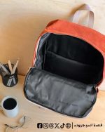 ⁦Rust orange Corduroy -Backpack⁩ - الصورة ⁦2⁩