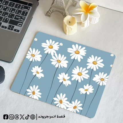 Baby blue daisy flower - mouse pad