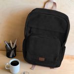 Black Corduroy -Backpack