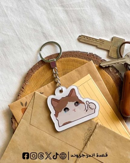 Cat meme -key chain