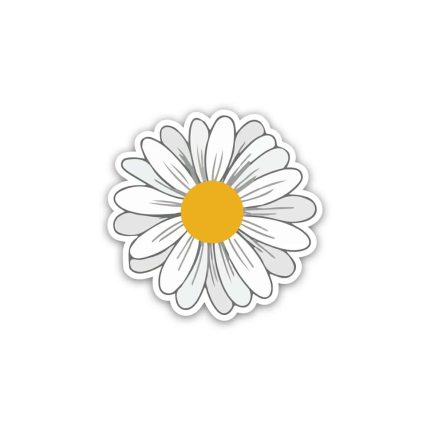 Chamomile White Flower Daisy- Sticker