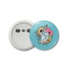 Heart of flowers- blastic badge