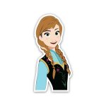 Anna Frozen Cartoon- Sticker