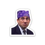 The Office Series wearing scarf- Sticker