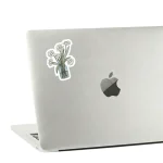 ⁦Green Flowers in vase- Sticker⁩ - الصورة ⁦2⁩