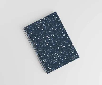 Navy flowers -note