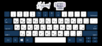 Blue & white -keyboard sticker - الصورة 2
