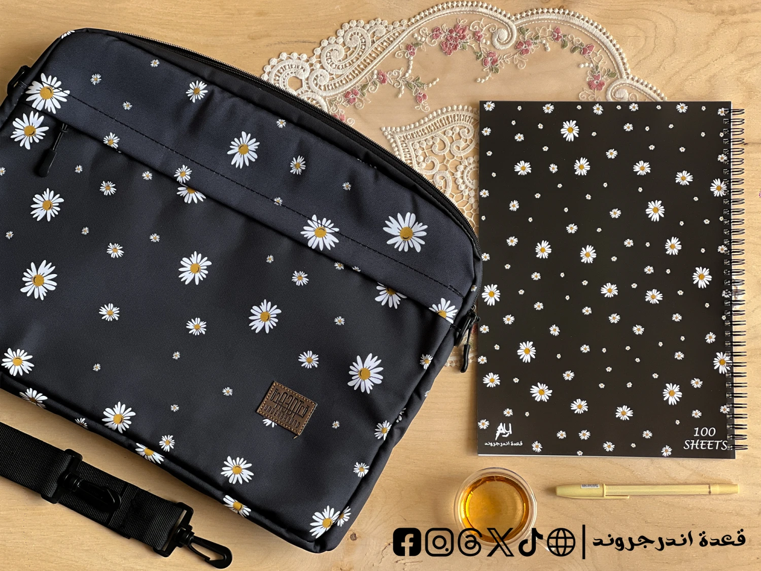 nmvqVVJsae4Zdm7SVHPqb9bhKZQCcnaQWU35Lci3.webp Black daisy - 15.6 inch bag - الصورة 1