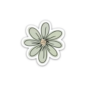 Green Flower- Sticker