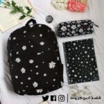 ⁦Black Daisy Backpack -Set⁩ - الصورة ⁦2⁩