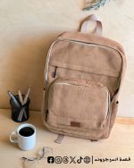 Beige Corduroy -Backpack - الصورة 4