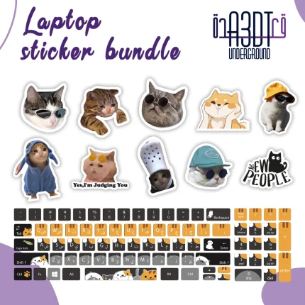 Keyboard sticker cats 2 bundle