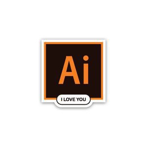 Adobe Icon Microsoft I love you- Sticker