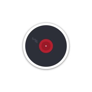 CD Record Gramophone Nostalgia- Sticker