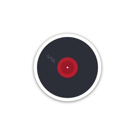 CD Record Gramophone Nostalgia- Sticker