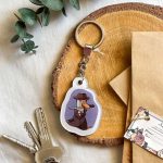 Duck with knife -key chain