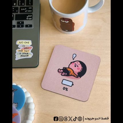 Girl with 0% -coaster