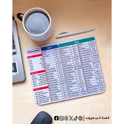 Windows shortcuts & word & excel -mouse pad