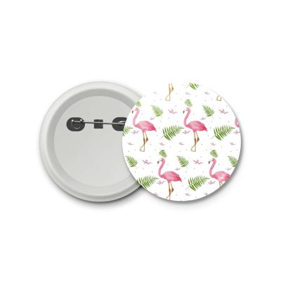 Flamingo- blastic badge