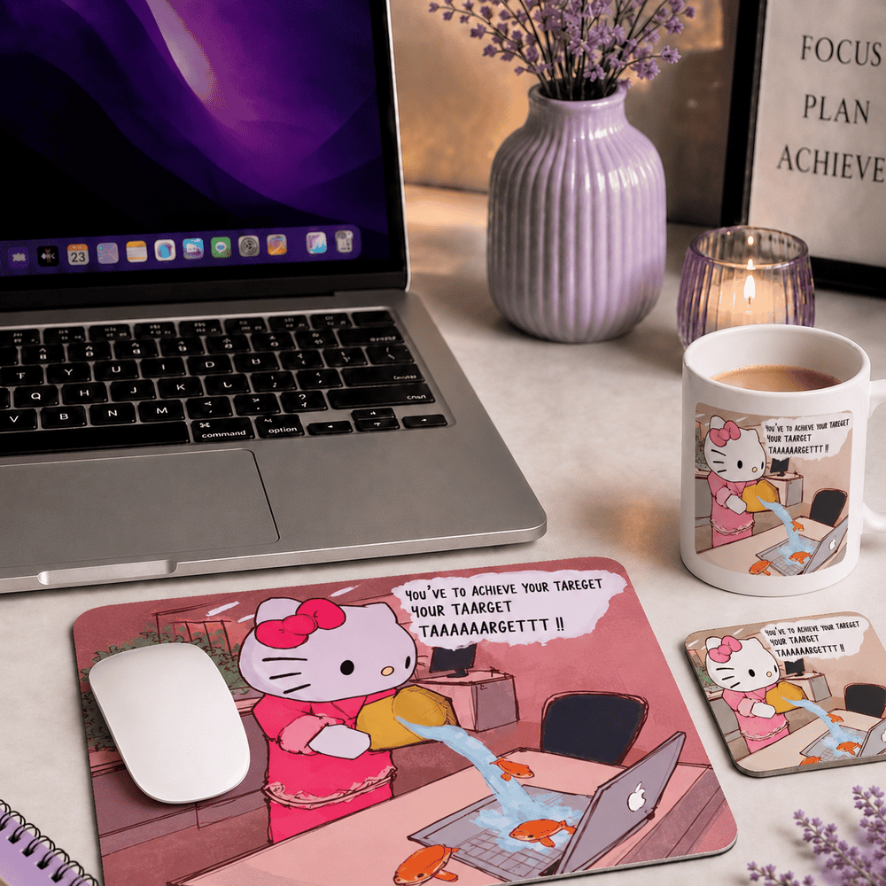 19 Matchy bundle(mug & coaster & mouse pad) – you’ve to achieve your targe - الصورة 1