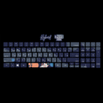 Astronaut blue -keyboard sticker