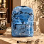 See the world baby blue 🌎 - bag (نسخة)