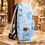 ⁦See the world baby blue 🌎 - bag (نسخة)⁩ - الصورة ⁦3⁩